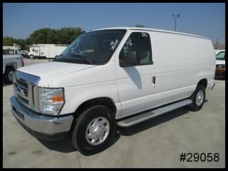 '12 v8 econoline e250 cargo work van w/ adrian steel bulkhead - we finance!
