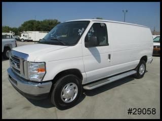 '12 v8 econoline e250 cargo work van w/ adrian steel bulkhead - we finance!