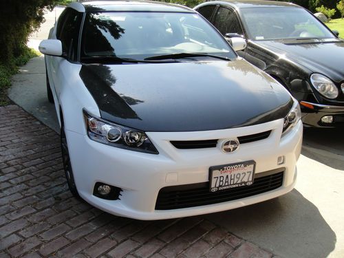 2012 scion tc 6mt manual transmission white seibon carbon fiber hood 6k miles