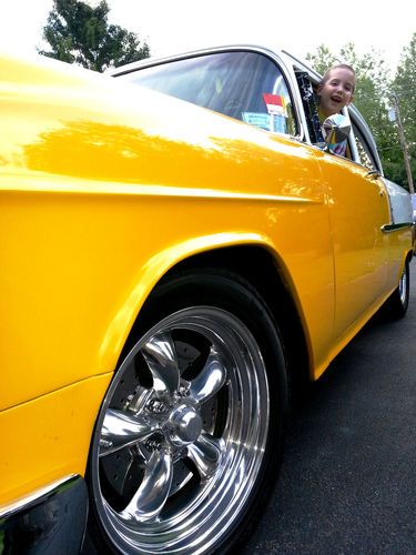 1955 chevy restomod 2 door post professionally applied custom paint