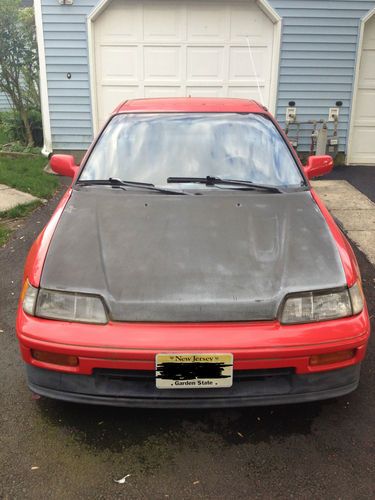 1989 honda crx si coupe 2-door 1.6l manual red