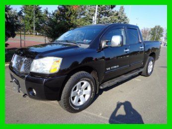 2005 nissan titan 5.6l crew cab 4x4 v-8 auto leather clean carfax no reserve