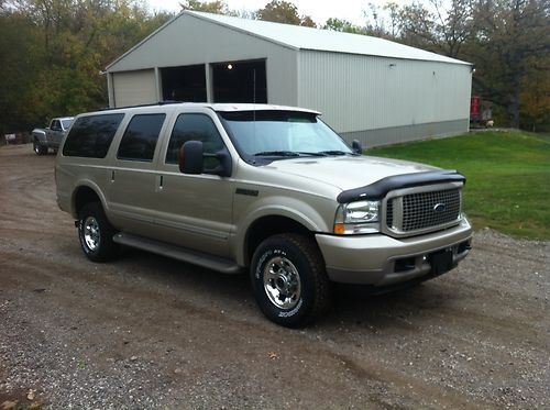2004 excursion 6.0 diesel 4x4 tv / dvd 4 leather captians chairs, never pulled