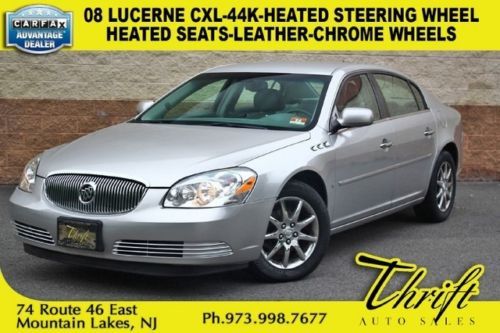 08 lucerne cxl-44k-heated steering wheel-heated seats-leather-chrome wheels