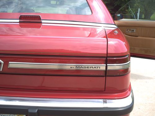 1990 Chrysler TC Maserati Base Convertible 2-Door 3.0L, image 10