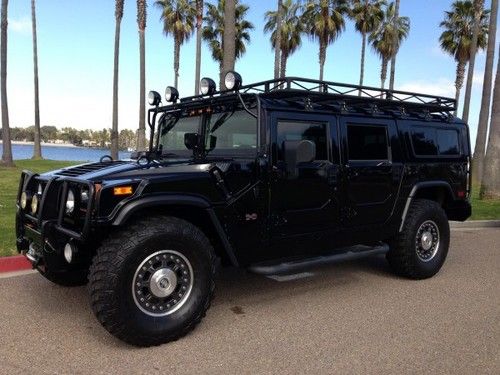 2006 hummer h1 alpha wagon black 2nd generation all black interior loaded extras