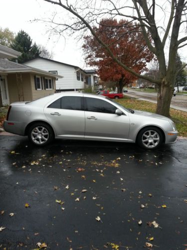 2005 cadillac sts silver sedan, 8 cyl 4.6l, gas. leather interior bose stereo