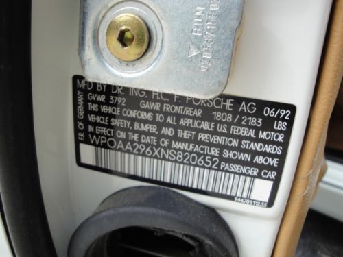 1992 Porsche 968 Coupe Tiptronic 80K 2 owner CA to NC car, image 37