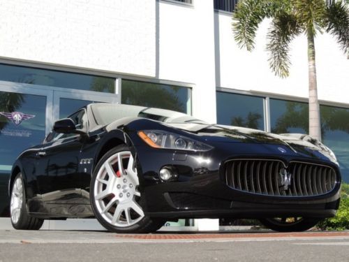 Florida garage kept maserati gran turismo 9k miles black on red loaded