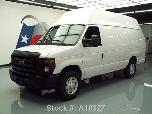 2012 ford e-350 ext cargo van hi-roof 5.4l shelves 24k texas direct auto