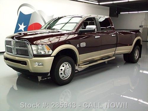 2012 ram 3500 4x4 laramie longhorn diesel drw sunroof!! texas direct auto