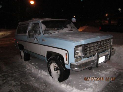 1976 chevorlet blazer k5 cheyenne, blue &amp; white, very nice