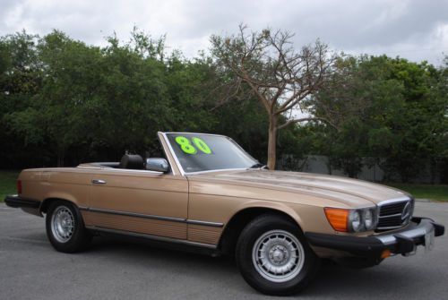 1980 MERCEDES SL450, AUT TRANS, 4.5L V8, SOFT & HARD TOP, NO RUST, NO RESERVE., image 2