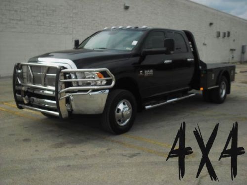 2013 ram 3500 4x4 drw, black on black, flat bed, diesel