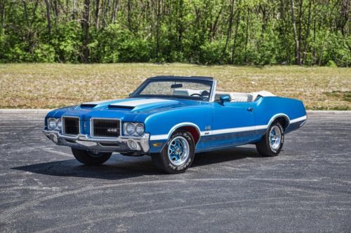 1971 oldsmobile 442 w30 clone, 455 v8, correct viking blue / white colors