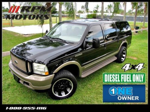 1-owner florida owned ford excursion 6.0 diesel 4x4 eddie bauer edition