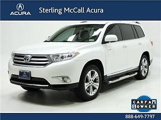 2011 toyota highlander limited navi snrf lthr 6cd back up cam third row loaded!