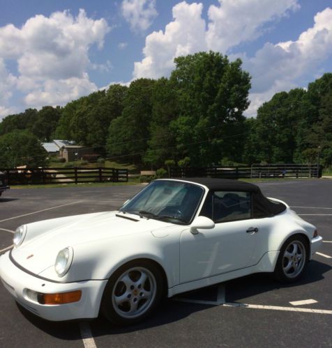 1992 porsche 911 america roadster 1 of 250 produced 38k miles white rare kardex