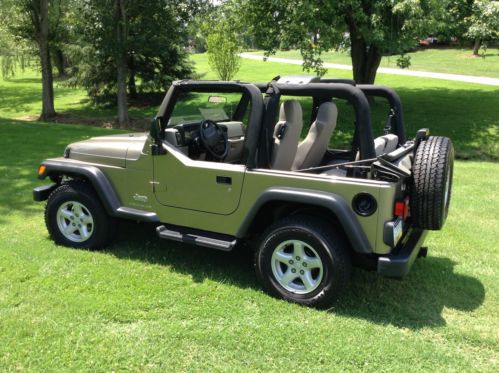 2003 jeep wrangler x sport utility 2-door 4.0l 6 cylinder gold