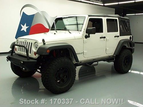 2007 jeep wrangler unltd x convertible 4x4 lifted 52k texas direct auto