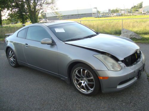 Infiniti g35 coupe salvage rebuildable repairable wrecked project damaged fixer