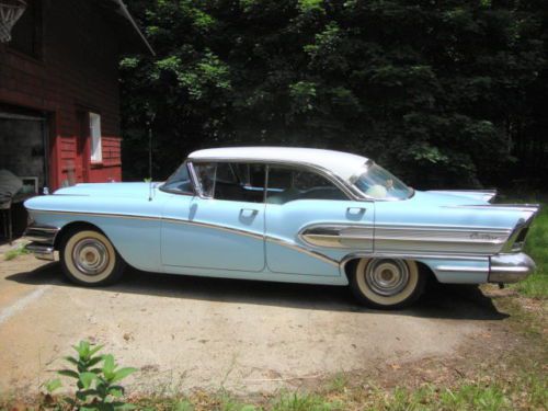 Gorgeous 1958 buick century 4 door baby blue original paint interior automatic!