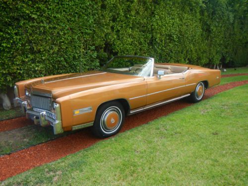 1976 cadillac eldorado convertible original california car mandarin orange