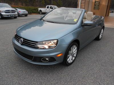 12 vw eos 2 door convertible 6-speed auto-shift leather interior komfort trim