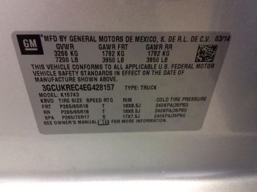 2014 Chevrolet Silverado 1500 LT, US $45,005.00, image 3