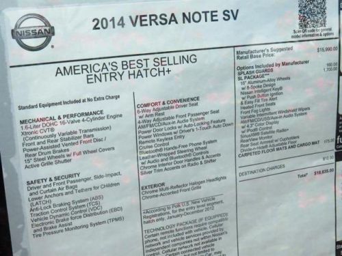 2014 Nissan Versa Note SV, US $17,998.00, image 4