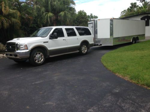 Ford excursion with enclosed concession trailer