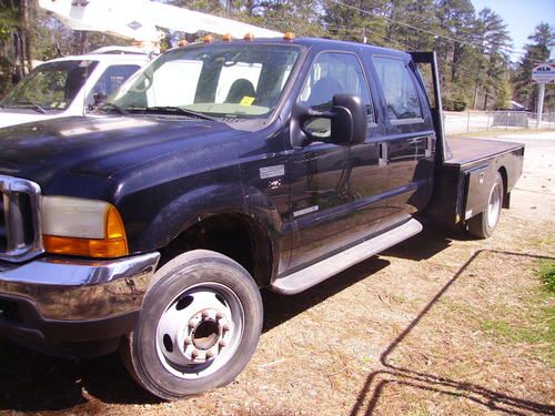 2001 ford f-550 xlt super duty 4 door truck with flat bed 7.3 liter diesel cheap