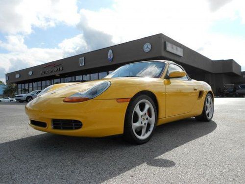 2002 porsche boxster roadster s convertible yellow black 2-door 3.2l