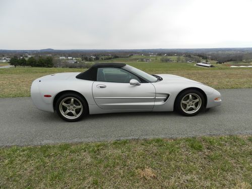 1999 corvette convertible no reserve excellent rare stock 345hp ls1 6sp  97 04