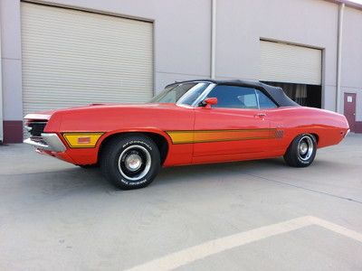 1970 torino gt n code convertible #s matching 4 speed with air vermilion