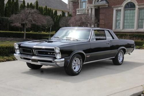 1965 pontiac gto frame off restoration phs documented 4 speed black on black hot