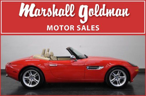 2001 bmw z8 bright red/crema 6 speed only 13,500 miles