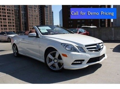 2012 e550 convertible white red interior red top p2 package navigation loaded