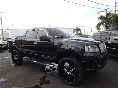 Rare find! lifted mark lt crew cab 4x4 leather safe in console 26" helo wheels