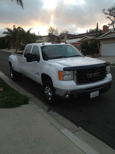 2008 white gmc 3500 slt diesel dually 4x4