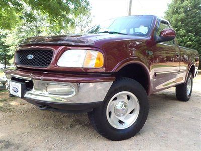 Ford f-150  4wd xlt regular cab truck gasoline 4.6l v8 fi dark toreador red (cc/