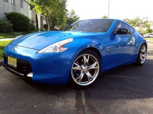 *2009 nissan 370z touring custom monterey blue 6mt 28k miles loaded w/ warranty*