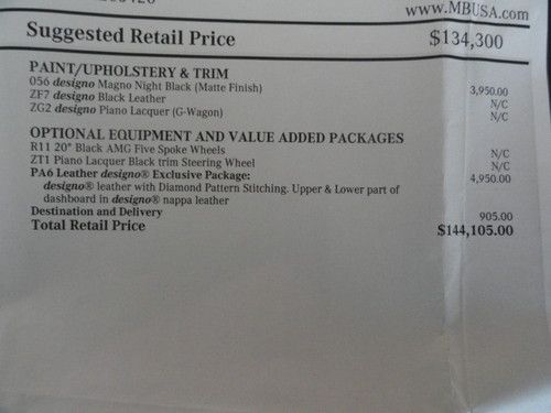 2013 Mercedes Benz G63 Matte Black Exclusive Leather $144,105 MSRP TITLE ON HAND, US $149,900.00, image 18