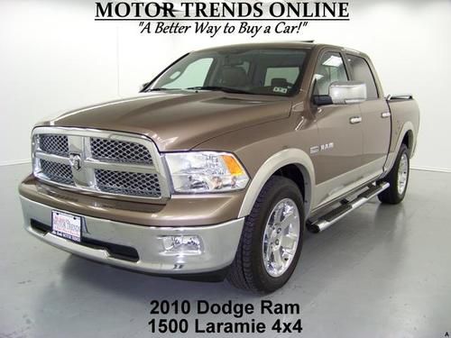 Crew cab 4x4 laramie navigation sunroof htd ac seats 2010 dodge ram 1500 36k