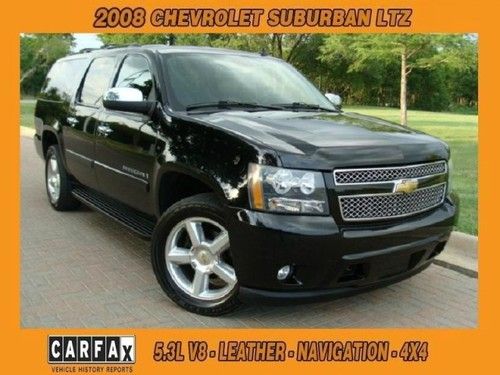 2008 chevrolet suburban ltz  4wd heated seats, sunroof, navigation backup camera