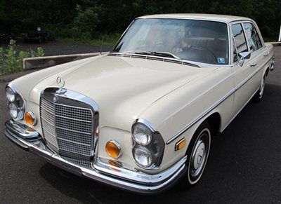 Se 68-72 mercedes 280 s class 2 owner low miles sedan 4.5l lt ivory