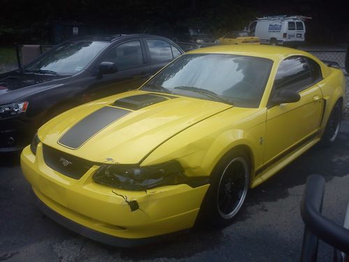 2003 ford mustang mach 1 low miles no reserve salvage flood title runs great