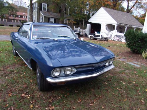 1967 chevy corvair, blue, 2 door, 5 passenger, 6 cyl.