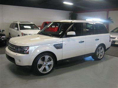 2010 land rover range rover sport sc white on black 1 owner lease return clean