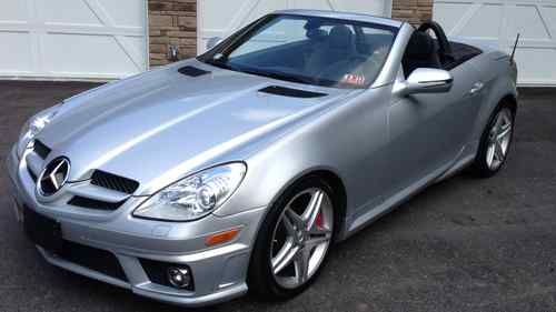 2009 mercedes benz slk350 amg hardtop convertible 23k miles garage kept